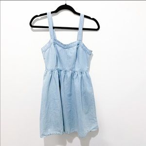 Chambray babydoll dress